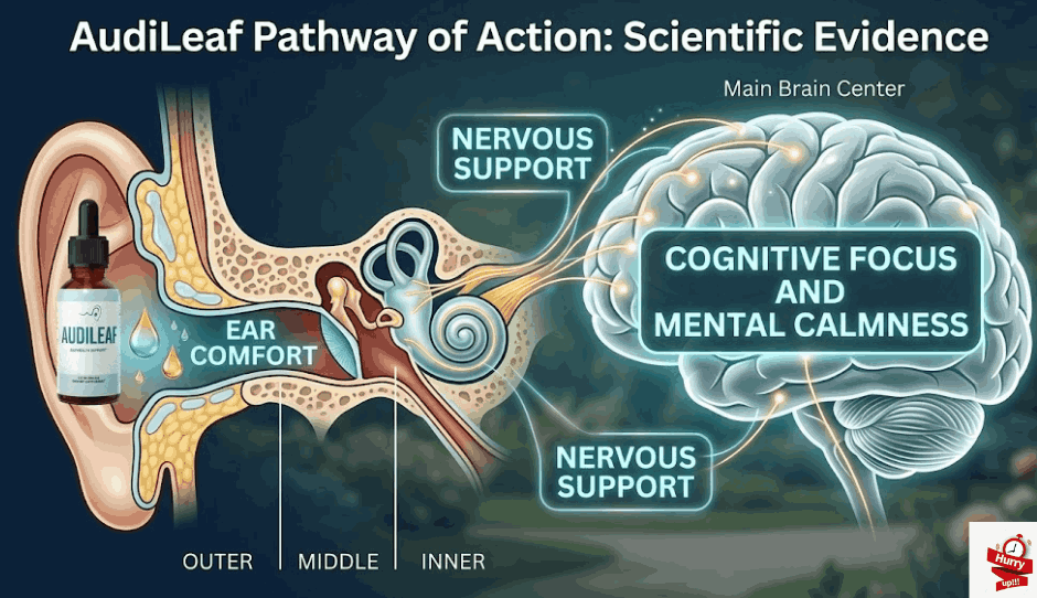 AudiLeaf hearing drops mechanism of action for ear and brain support